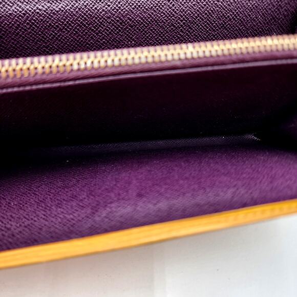 LOUIS VUITTON TASSIL YELLOW EPI LEATHER BRAZZA WALLET - Picture 8 of 14